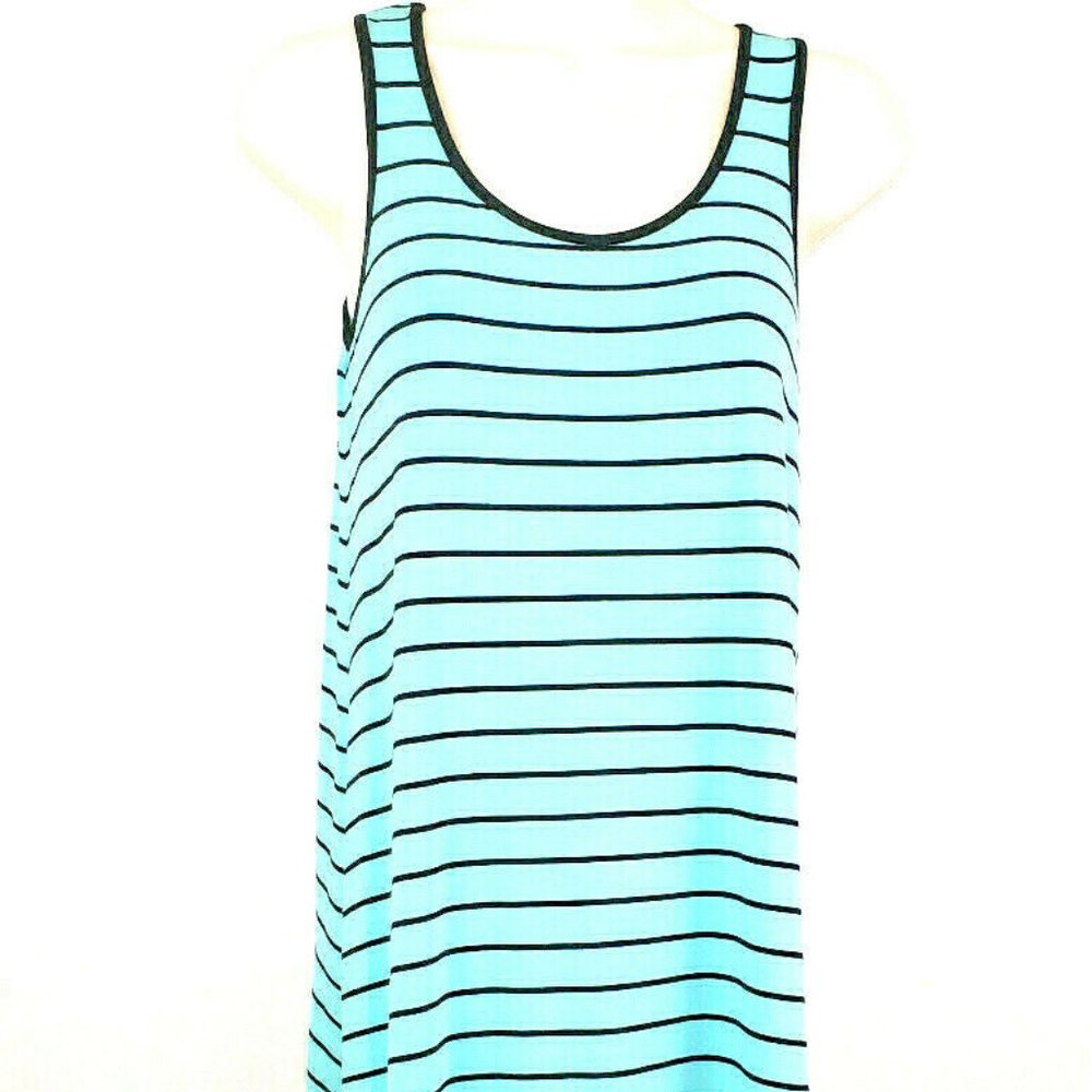 Kensie Casual Tank Dress Blue Stripe XL Pullover - Picture 8 of 9